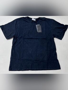 Rhude Washed Black Crewneck T-Shirt